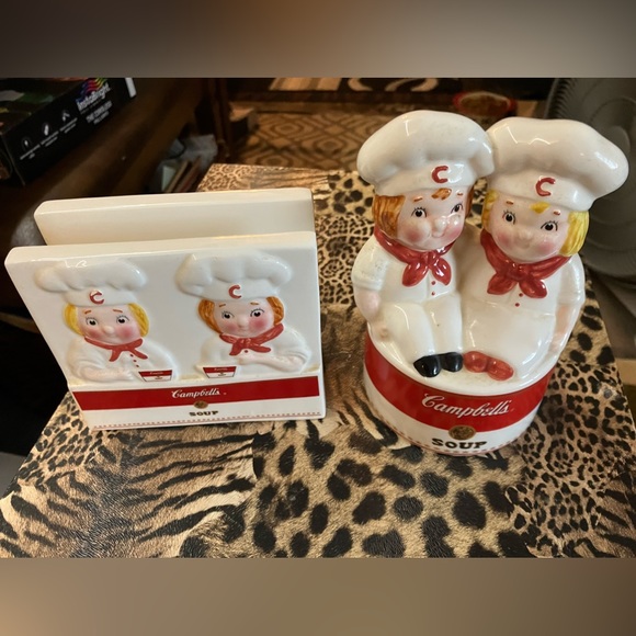 Vintage Campbell's Soup Cups, Napkin Holder and Spoon Holder - Picture 4 of 10